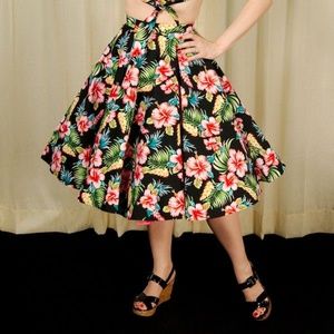 Hell Bunny Maui 50's Swing Skirt Worn Once PERFECT